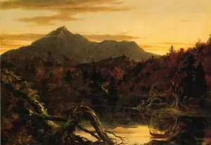 Autumn Twilight: View of Copway Peak by Thomas Cole Oil Painting