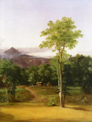 Cabin in the Woods, North Conway, New Hampshire by Thomas Cole - Oil Painting Reproduction