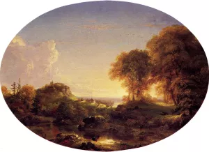Catskill Landscape by Thomas Cole Oil Painting