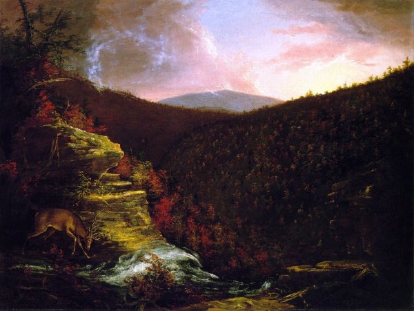 Main Product Photo of From the Top of Kaaterskill Falls Painting by Thomas Cole
