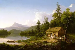 Home in the Woods by Thomas Cole - Oil Painting Reproduction