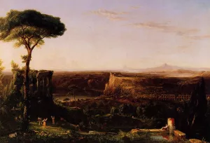 Italian Scene, Composition by Thomas Cole Oil Painting