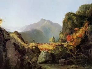 Landscape Scene from 'The Last of the Mohicans' by Thomas Cole Oil Painting