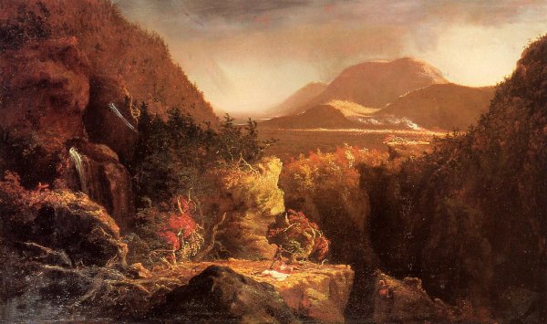 Main Product Photo of Landscape with Figures: A Scene from 'The Last of the Mohicans' Painting by Thomas Cole