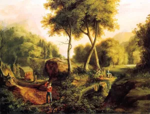 Landscape by Thomas Cole - Oil Painting Reproduction