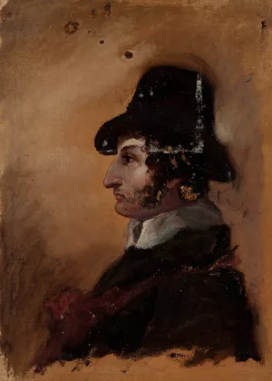 Man in a High Hat by Thomas Cole Oil Painting