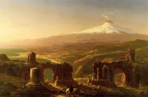 Mount Etna from Taormina by Thomas Cole Oil Painting