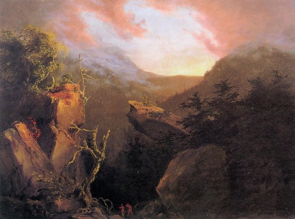 Mountain Sunrise, Catskill by Thomas Cole - Hand-Painted Oil Painting Reproduction