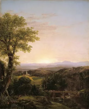 New England Scenery by Thomas Cole Oil Painting