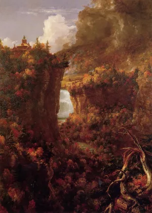 Portage Falls on the Genesee by Thomas Cole - Oil Painting Reproduction