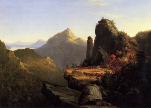 Scene from 'The Last of the Mohicans': Cora Kneeling at the Feet of Tanemund by Thomas Cole Oil Painting