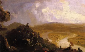 Sketch for 'The Oxbow' Oil painting by Thomas Cole