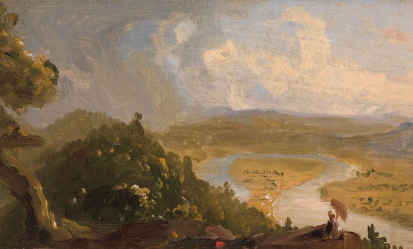 Main Product Photo of Sketch for View from Mount Holyoke, Northampton, Massachusetts, after a Thunderstorm  Painting by Thomas Cole