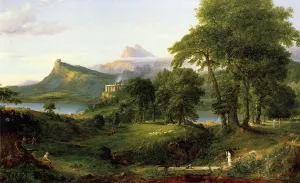 The Course of Empire: The Arcadian or Pastoral State by Thomas Cole - Oil Painting Reproduction