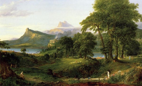 Main Product Photo of The Course of Empire: The Arcadian or Pastoral State Painting by Thomas Cole