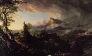 The Course of Empire: The Savage State by Thomas Cole - Oil Painting Reproduction