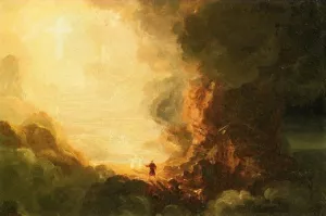 The Cross and the World: Study for 'The Pilgrim of the Cross at the End of His Journey' by Thomas Cole - Oil Painting Reproduction