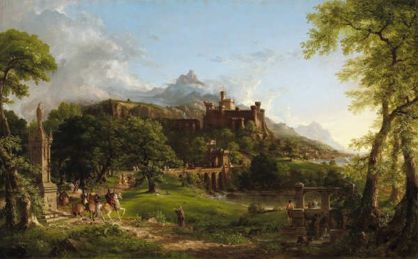 Main Product Photo of The Departure  Painting by Thomas Cole
