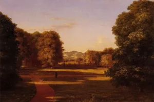 The Gardens of the Van Rensselaer Manor House by Thomas Cole - Oil Painting Reproduction