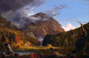 The Notch of the White Mountains also known as Crawford Notch by Thomas Cole Oil Painting