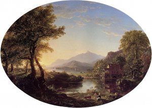 The Old Mill at Sunset by Thomas Cole Oil Painting