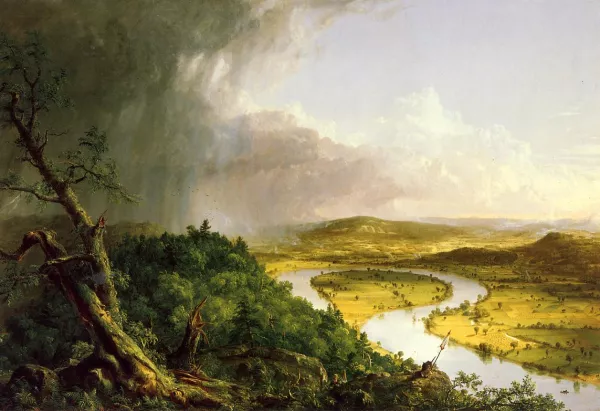 The Oxbow also known as The Connecticut River near Northampton by Thomas Cole - Oil Painting Reproduction
