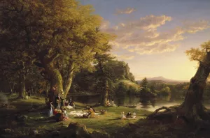 The Pic-Nic by Thomas Cole Oil Painting