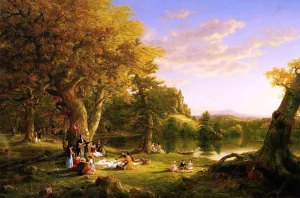 The Picnic by Thomas Cole - Oil Painting Reproduction