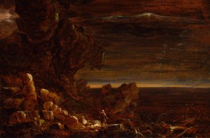 The Pilgrim of the World at the End of His Journey by Thomas Cole Oil Painting