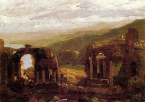 The Ruins of Taormina by Thomas Cole - Oil Painting Reproduction