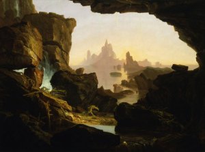 The Subsiding of the Waters of the Deluge by Thomas Cole Oil Painting