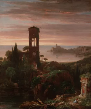 The Vesper Hymn by Thomas Cole Oil Painting