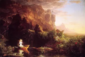 The Voyage of Life: Childhood painting by Thomas Cole