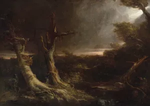 Tornado in an American Forest by Thomas Cole Oil Painting