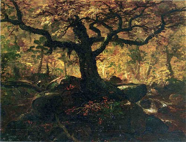 Tree in the Catskills by Thomas Cole - Hand-Painted Oil Painting Reproduction