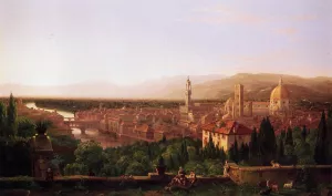 View of Florence from San Miniato Oil painting by Thomas Cole