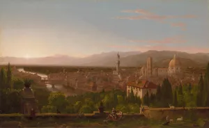 View of Florence by Thomas Cole Oil Painting