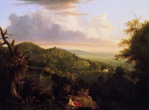 View of Monte Video, Seat of Daniel Wadsworth, Esq. by Thomas Cole Oil Painting