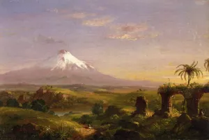 View of Mount Etna by Thomas Cole Oil Painting
