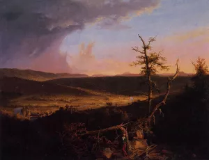 View on the Schoharie by Thomas Cole - Oil Painting Reproduction