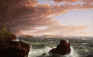 Views Across Frenchman's Bay from Mt. Desert Island, After a Squall by Thomas Cole Oil Painting