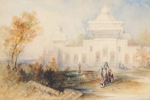 Scene in India by Thomas Colman Dibdin Oil Painting