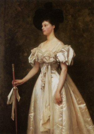 A Portrait of Miss Winifred Grace Hegan Kennard by Thomas Cooper Gotch Oil Painting