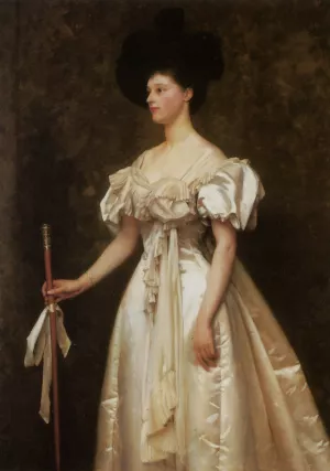 A Portrait of Miss Winifred Grace Hegan Kennard by Thomas Cooper Gotch Oil Painting