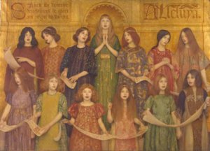 Alleluia Oil painting by Thomas Cooper Gotch