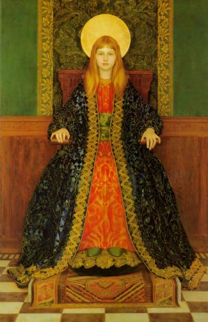 The Child Enthroned Oil painting by Thomas Cooper Gotch