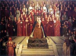 The Mother Enthroned Oil painting by Thomas Cooper Gotch
