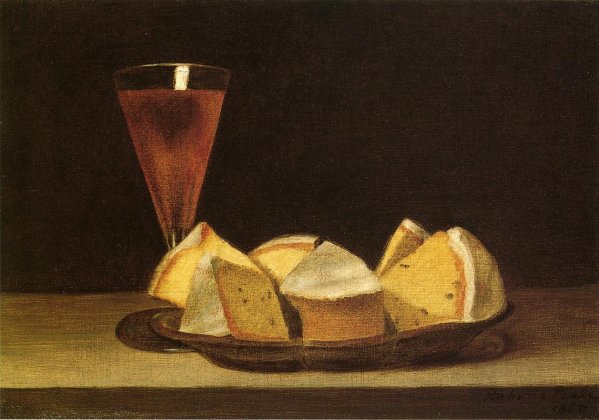 Main Product Photo of Cake and Wine Glass Painting by Thomas Couture