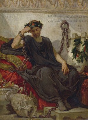 Damocles by Thomas Couture Oil Painting