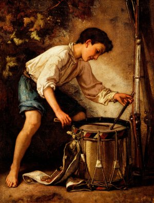 Drummer Boy by Thomas Couture Oil Painting